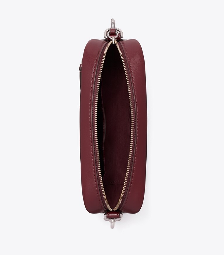 Tory Burch diseñador bolsos bandolera Bolso bandolera Mini Miller natuura™ en Merlot vista superior