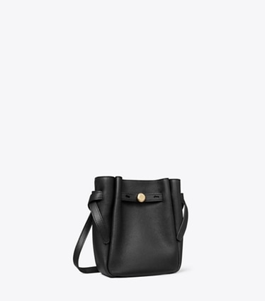 Tory Burch diseñador bolsos bandolera Bolso bandolera pequeño de piel en Black ángulo