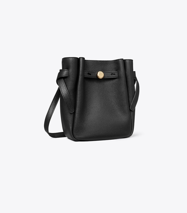 Tory Burch diseñador bolsos bandolera Bolso bandolera pequeño de piel en Black ángulo