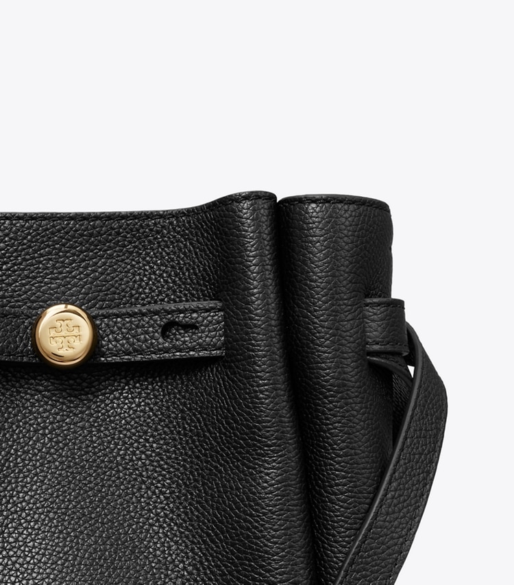 Tory Burch diseñador bolsos bandolera Bolso bandolera pequeño de piel en Black detalle