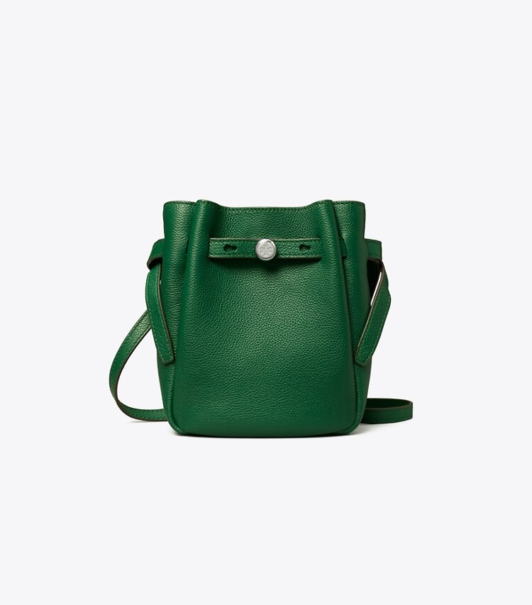 Tory Burch diseñador bolsos bandolera Bolso bandolera pequeño de piel en Dark Kale frente