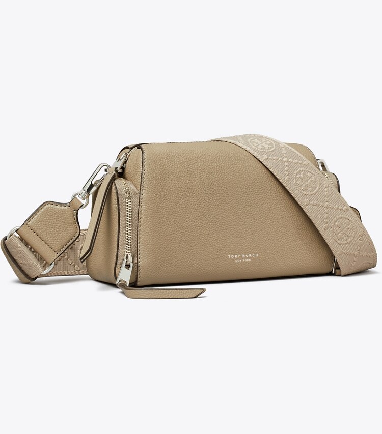 Tory Burch diseñador bolsos bandolera Bolso bandolera Perry Voyager en Soft Cement ángulo