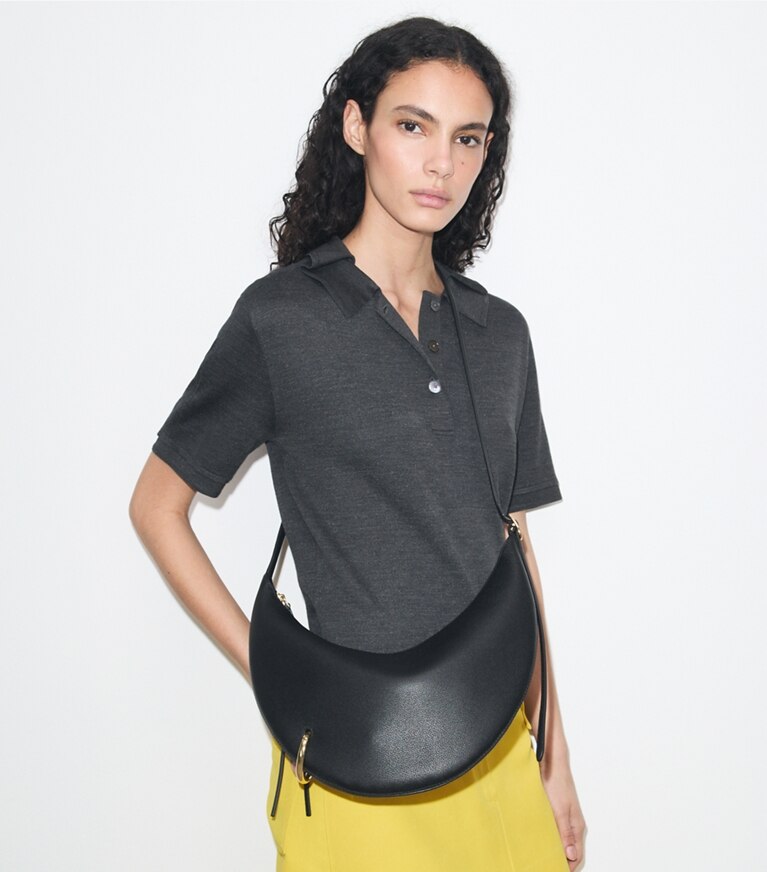 Tory Burch diseñador bolsos bandolera Bolso bandolera Pierced en Black accesorio en modelo