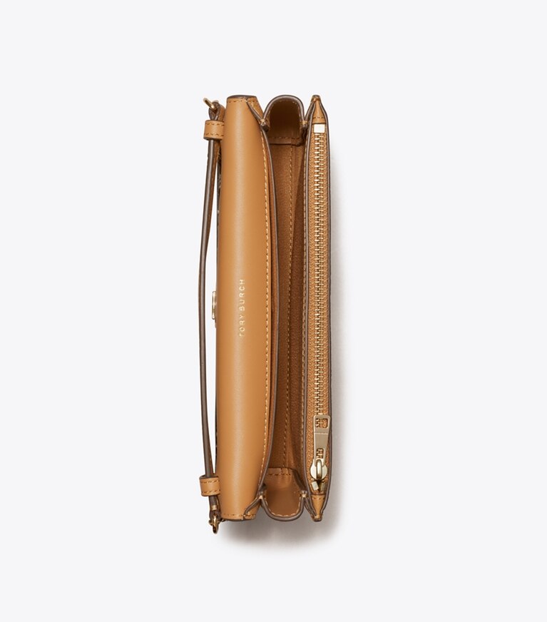 Tory Burch diseñador bolsos bandolera Bolso bandolera Robinson de piel graneada en Tiramisu vista superior