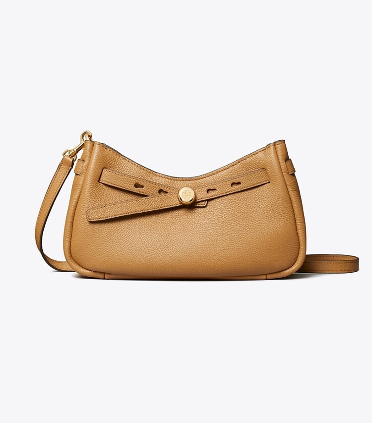 Tory Burch diseñador bolsos bandolera Bolso bandolera Romy con cremallera en la parte superior en Tiramisu frente