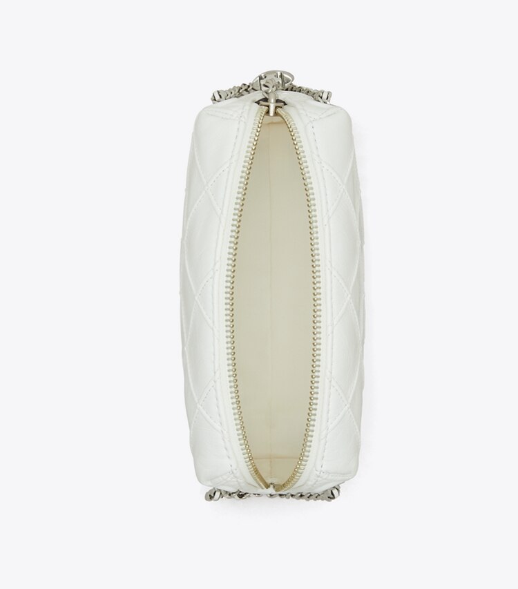 Tory Burch diseñador bolsos bandolera Bolso bandolera suave Fleming desgastado en Blanc vista superior