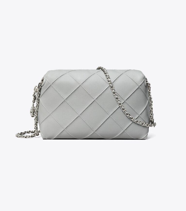 Tory Burch diseñador bolsos bandolera Bolso bandolera suave Fleming en Gray frente
