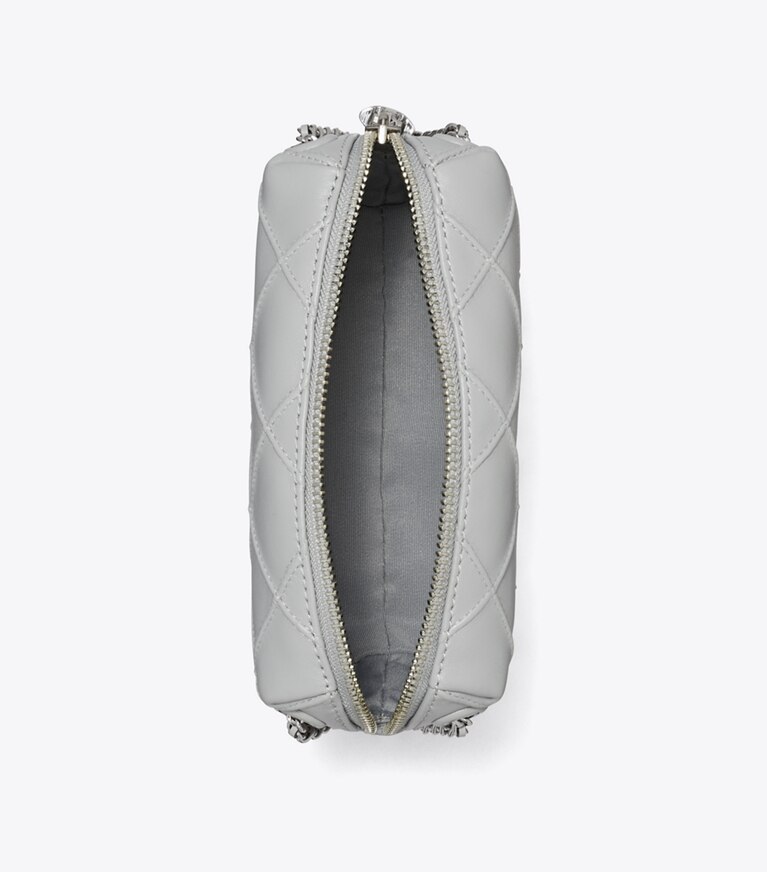 Tory Burch diseñador bolsos bandolera Bolso bandolera suave Fleming en Gray vista superior