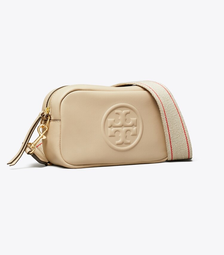 Tory Burch diseñador bolsos bandolera Bolso bandolera suave Mini Miller en Light Stone ángulo