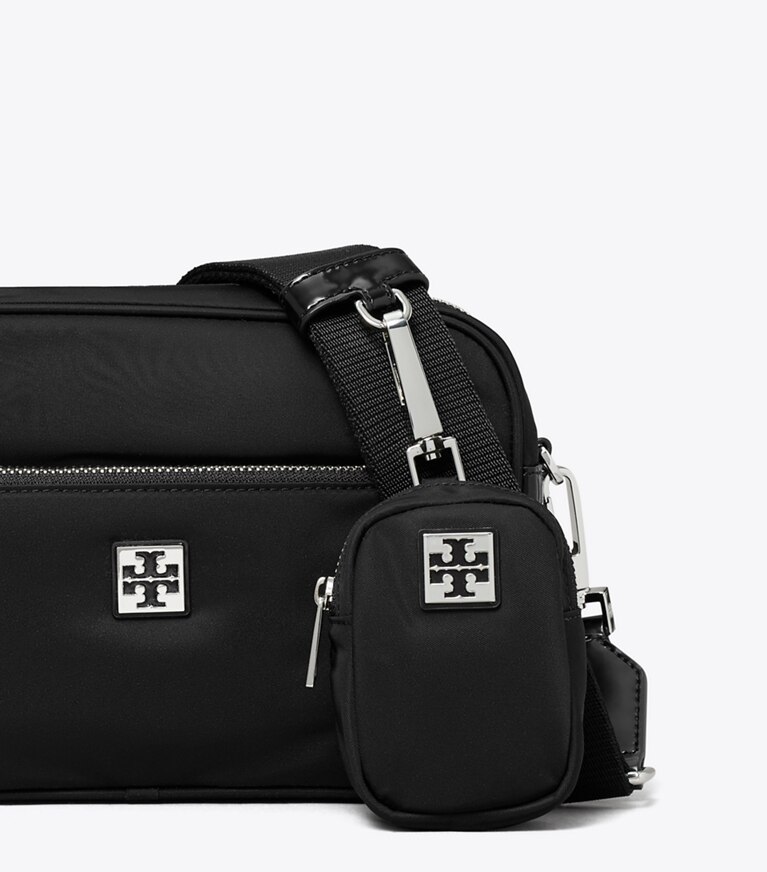 Tory Burch diseñador bolsos bandolera Bolso bandolera Virginia en Black detalle