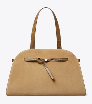 Bolso Bauletto grande de gamuza Romy