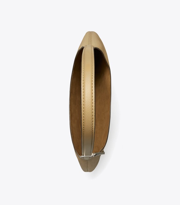 Tory Burch diseñador bolsos de hombro Bolso blando Pierced en Light Sand vista superior