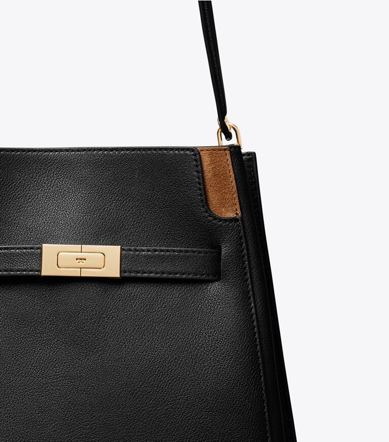 Tory Burch diseñador bolsos de hombro Bolso bucket Lee Radziwill en Black detalle