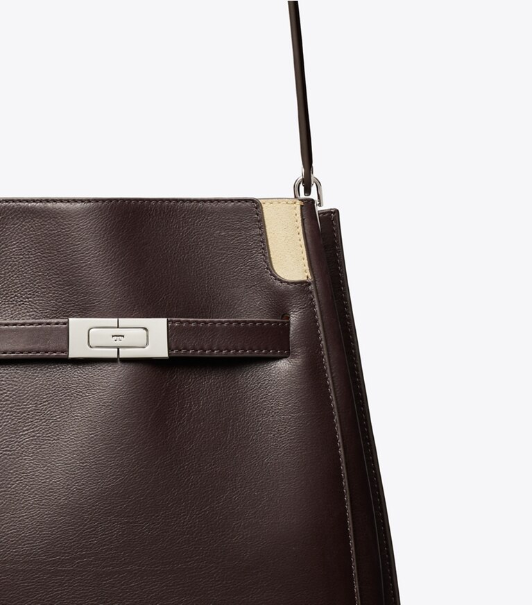 Tory Burch diseñador bolsos de hombro Bolso bucket Lee Radziwill en Coco detalle