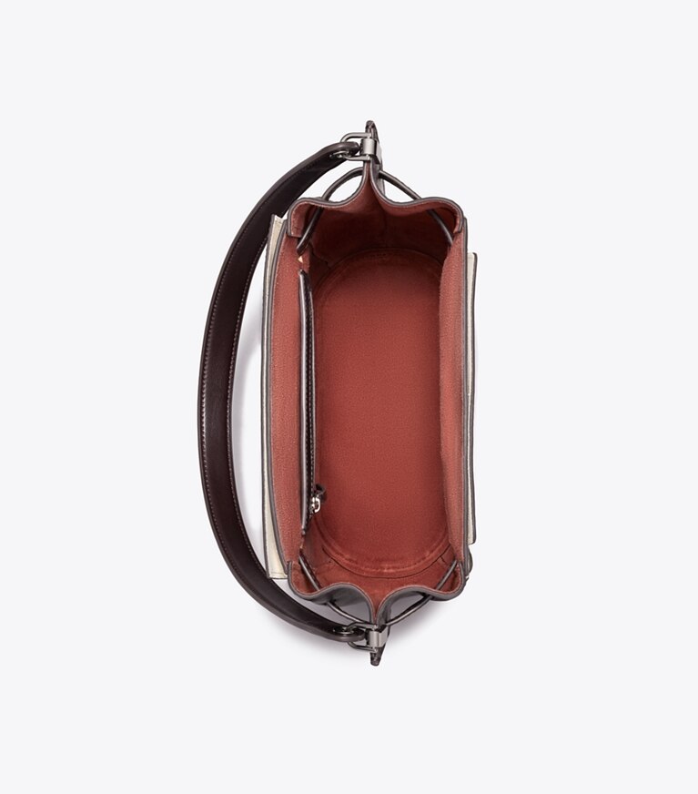 Tory Burch diseñador bolsos de hombro Bolso bucket Lee Radziwill en Coco vista superior