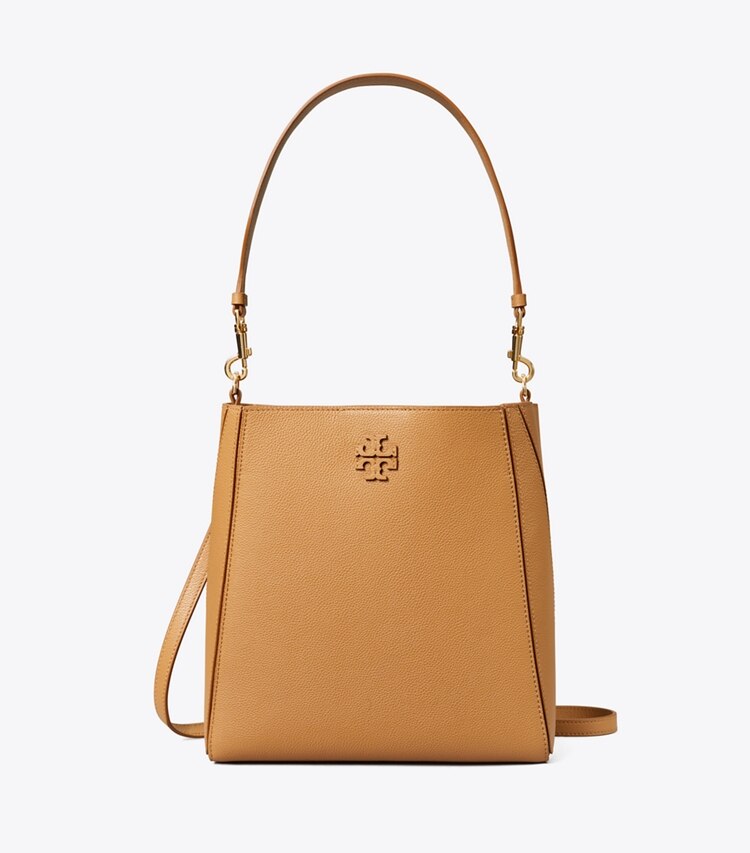 Tory Burch diseñador bolsos hobo Bolso bucket McGraw en Tiramisu frente
