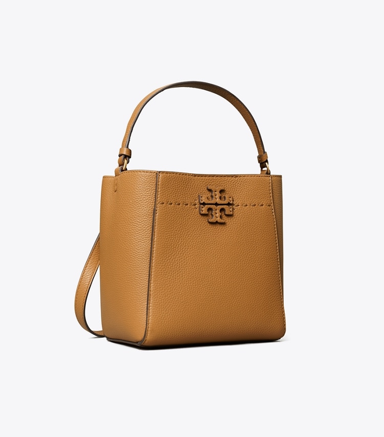 Tory Burch diseñador bolsos bandolera Bolso bucket McGraw pequeño en Tiramisu ángulo