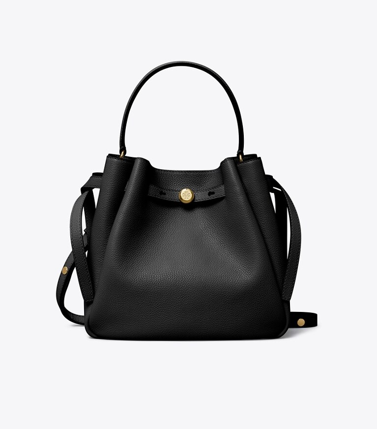 Tory Burch diseñador bolsos bandolera Bolso bucket Romy en Black frente