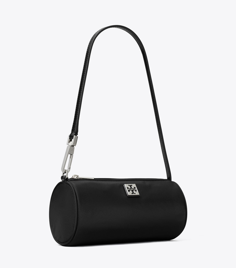Tory Burch diseñador bolsos de hombro Bolso cilíndrico Virginia en Black ángulo