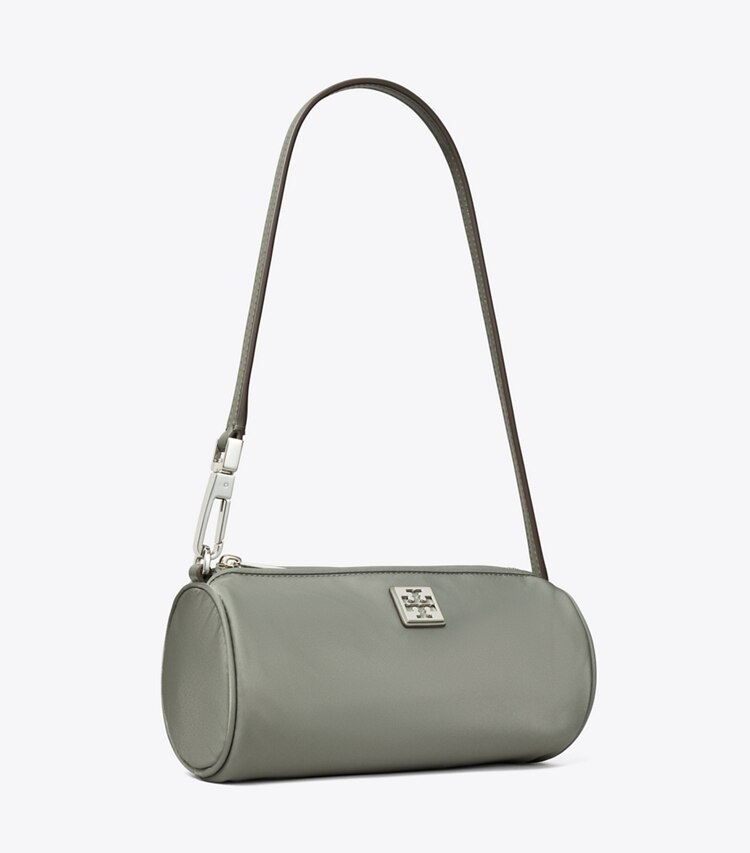 Tory Burch diseñador bolsos de hombro Bolso cilíndrico Virginia en Shale Rock ángulo