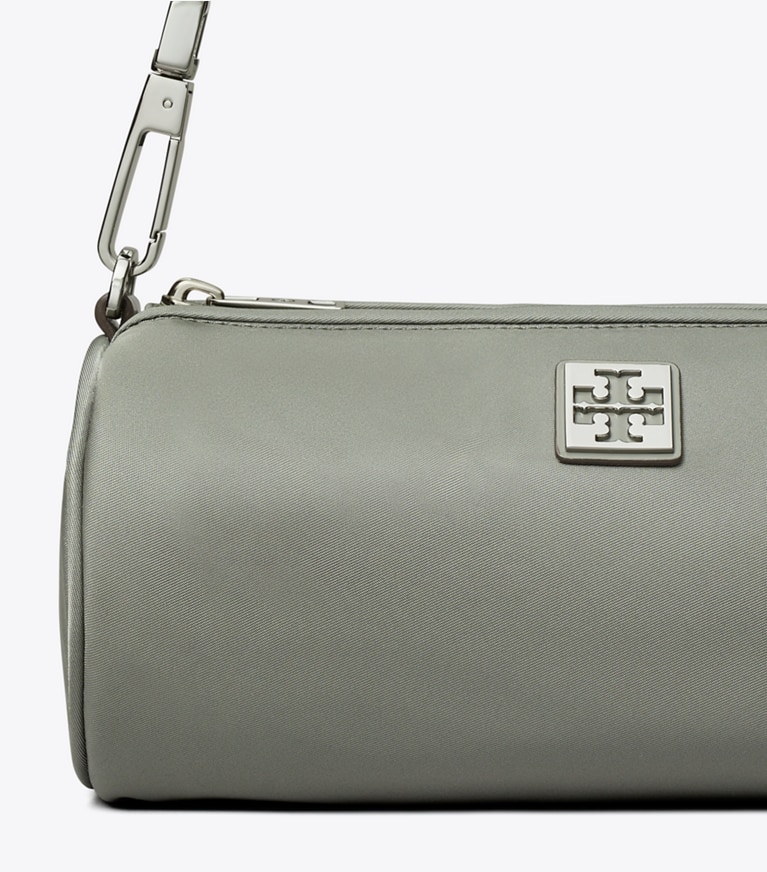 Tory Burch diseñador bolsos de hombro Bolso cilíndrico Virginia en Shale Rock detalle