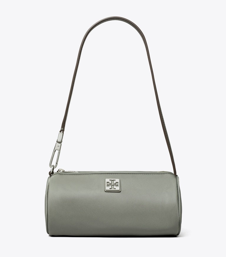 Tory Burch diseñador bolsos de hombro Bolso cilíndrico Virginia en Shale Rock frente