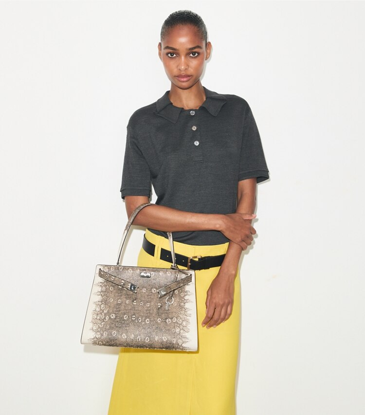 Tory Burch diseñador bolsos tote Bolso Classic con relieve efecto lagarto Lee Radziwill en Multi accesorio en modelo