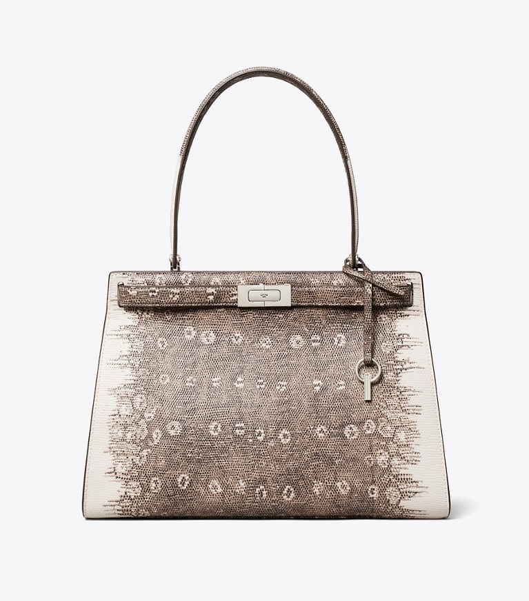 Tory Burch diseñador bolsos tote Bolso Classic con relieve efecto lagarto Lee Radziwill en Multi frente