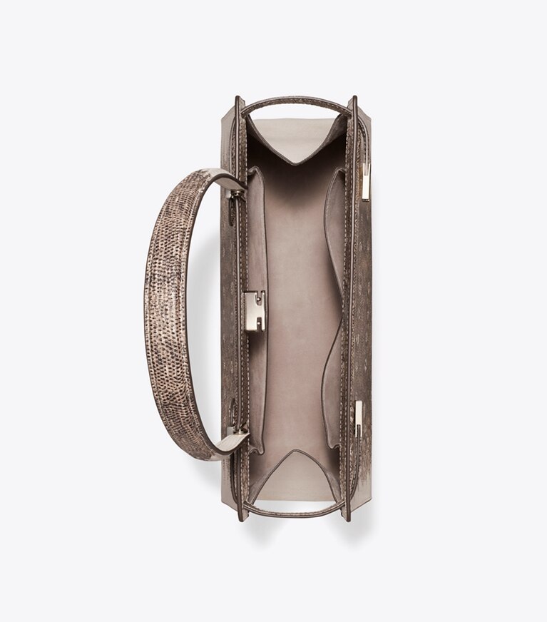 Tory Burch diseñador bolsos tote Bolso Classic con relieve efecto lagarto Lee Radziwill en Multi vista superior