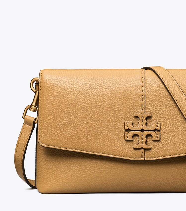 Tory Burch diseñador bolsos bandolera Bolso cruzado McGraw en Tiramisu detalle