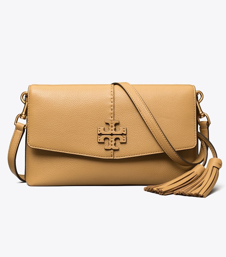 Tory Burch diseñador bolsos bandolera Bolso cruzado McGraw en Tiramisu frontal