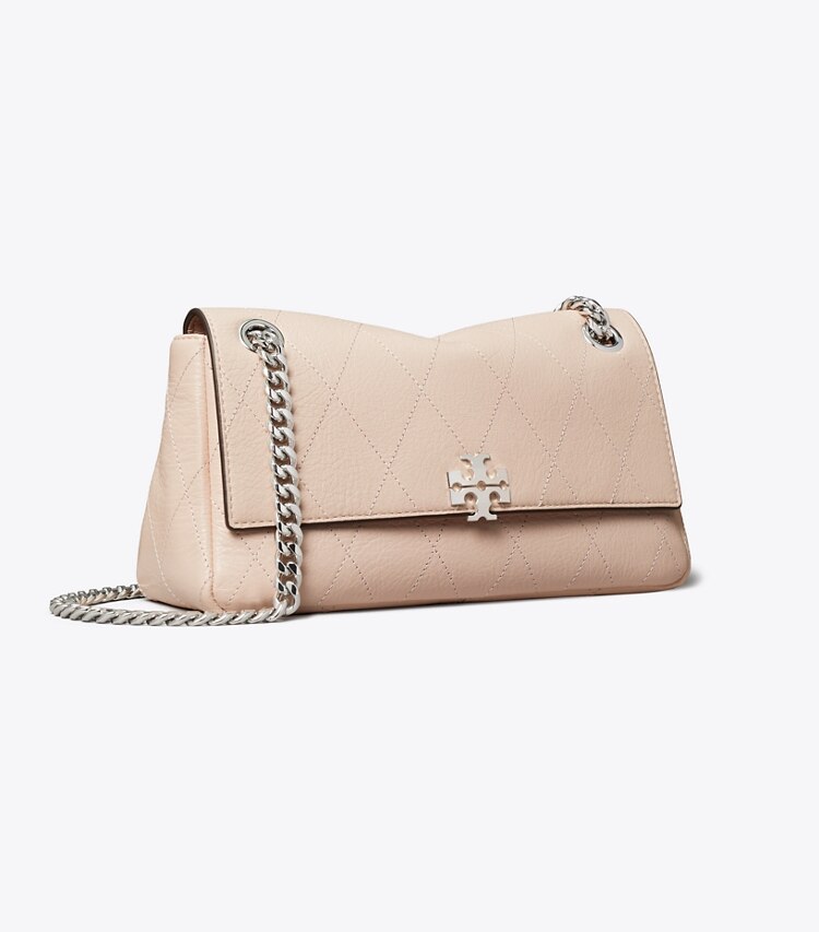 Tory Burch diseñador bolsos de hombro Bolso de hombro acolchado pequeño Charlie en Soft Pink ángulo