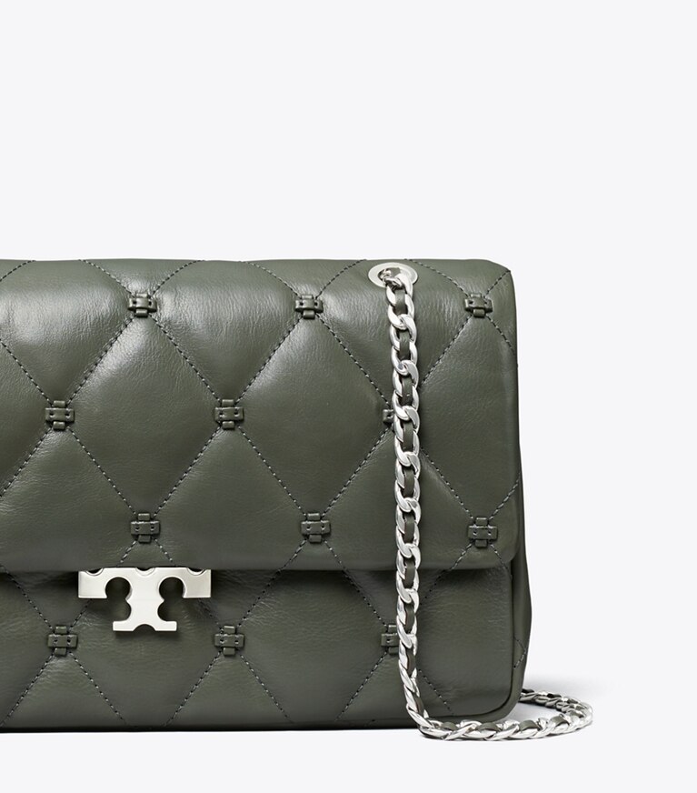 Tory Burch diseñador bolsos de hombro Bolso de hombro Bunny Knot en Obsidian detalle