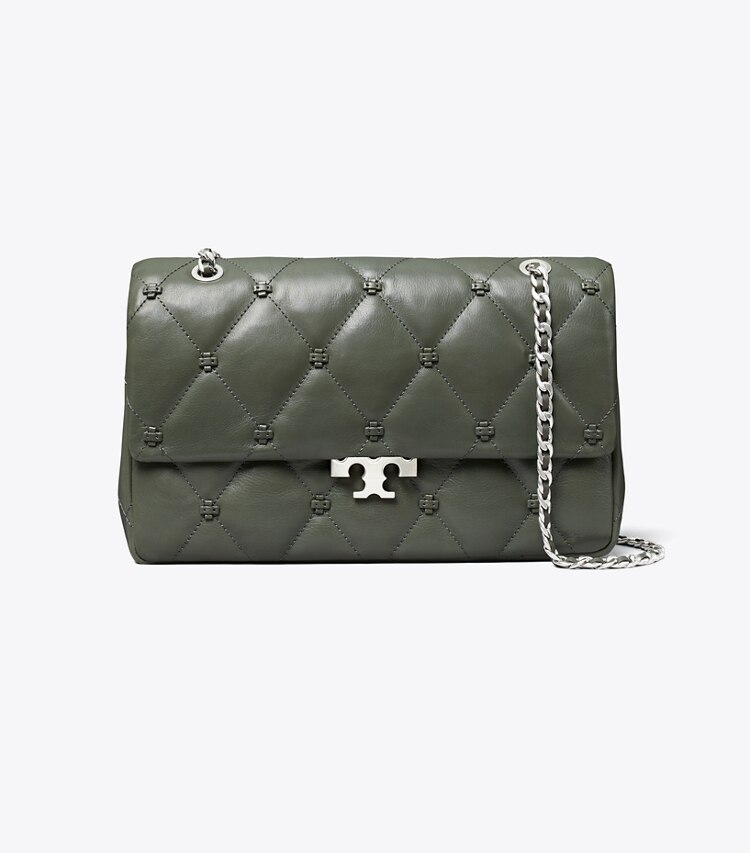 Tory Burch diseñador bolsos de hombro Bolso de hombro Bunny Knot en Obsidian frente