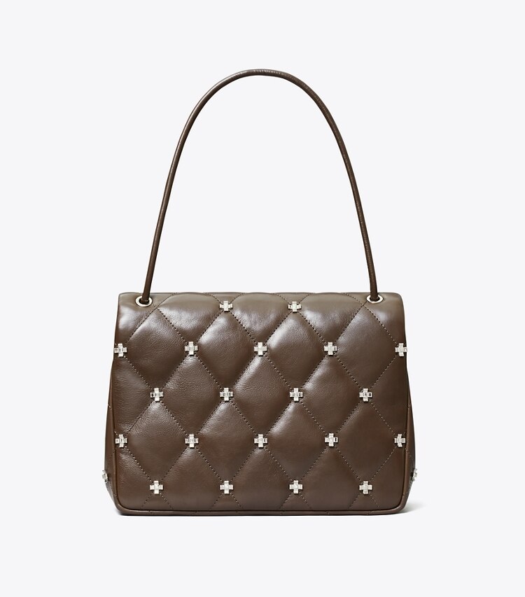 Tory Burch diseñador bolsos de hombro Bolso de hombro Bunny Knot Runway en Mocha Shadow volver
