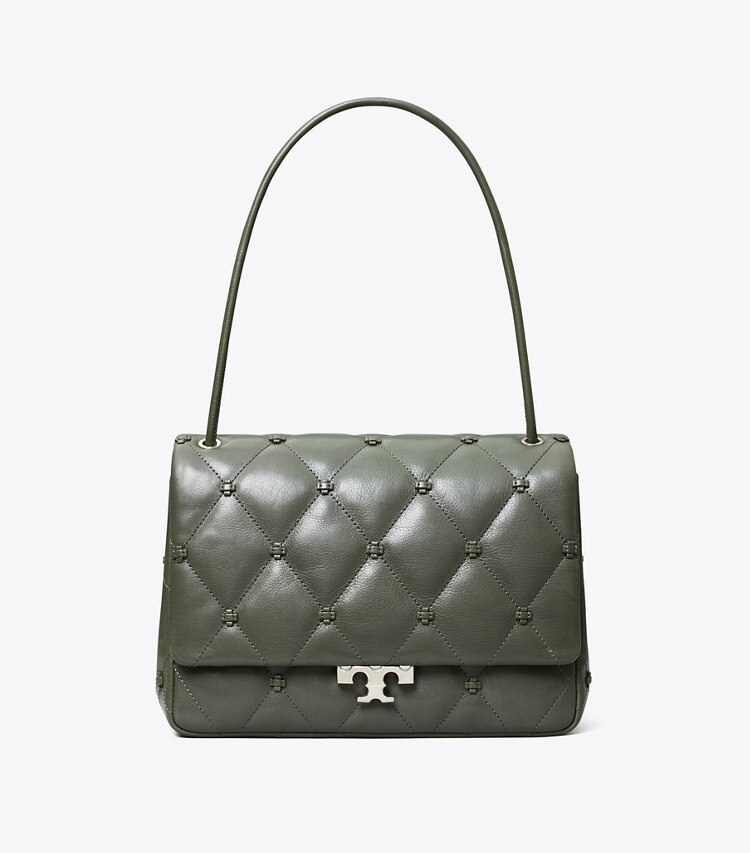 Tory Burch diseñador bolsos de hombro Bolso de hombro Bunny Knot Runway en Obsidian frente