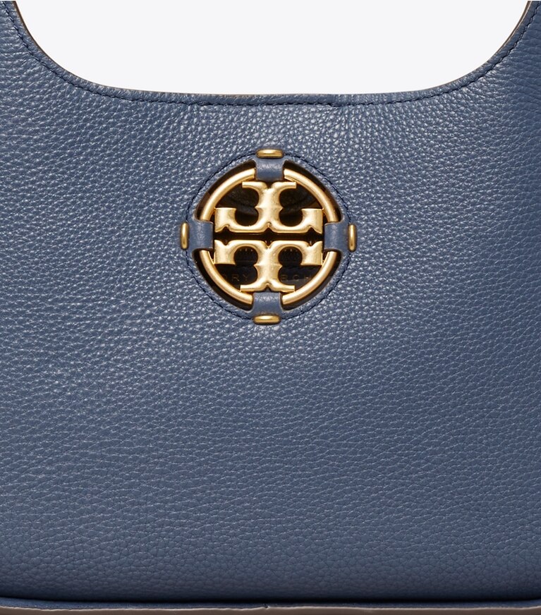 Tory Burch diseñador bolsos hobo Bolso de hombro clásico pequeño Miller en Bluestone detalle