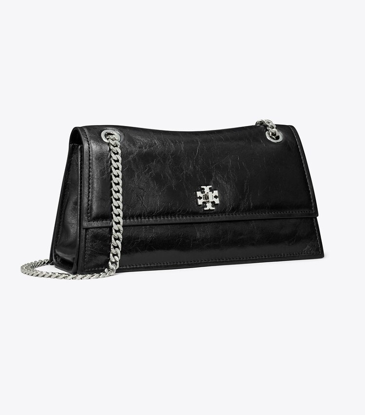 Tory Burch diseñador bolsos de hombro Bolso de hombro con broche giratorio Kira en Black ángulo