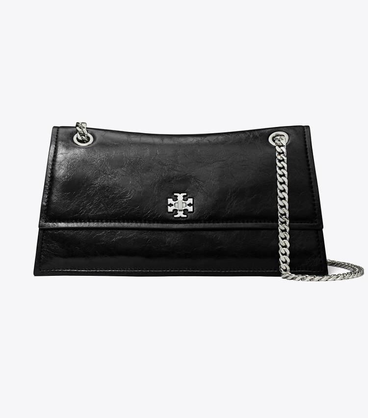 Tory Burch diseñador bolsos de hombro Bolso de hombro con broche giratorio Kira en Black frente