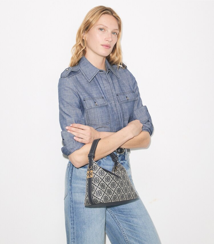 Tory Burch diseñador bolsos de hombro Bolso de hombro con monograma T Mellow en TORY NAVY adicional en modelo
