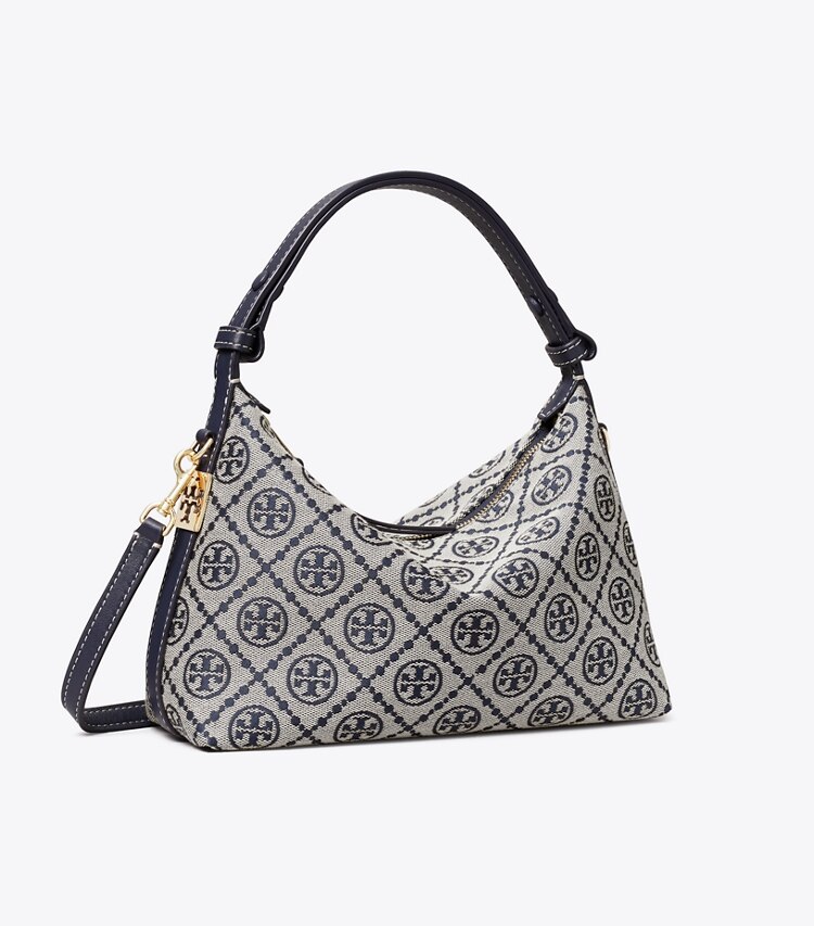 Tory Burch diseñador bolsos de hombro Bolso de hombro con monograma T Mellow en TORY NAVY ángulo