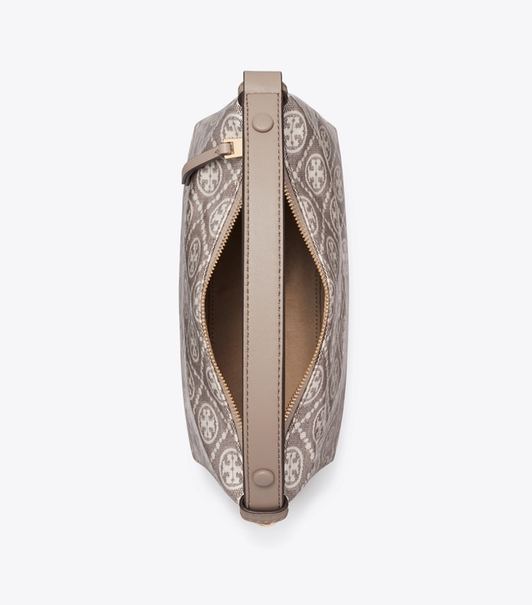 Tory Burch diseñador bolsos de hombro Bolso de hombro con monograma T Mellow en Charcoal vista superior