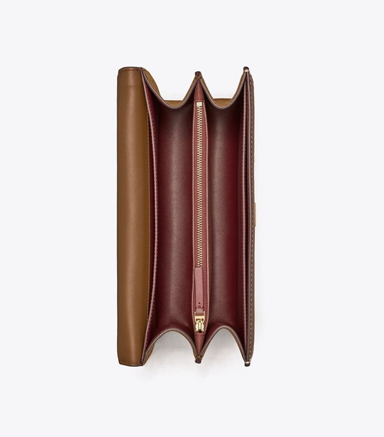 Tory Burch diseñador bolsos de hombro Bolso de hombro con monograma T en Hazelnut vista superior