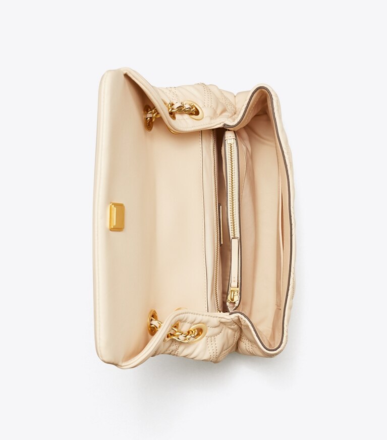 Tory Burch diseñador bolsos de hombro Bolso de hombro convertible suave Fleming en New Cream vista superior