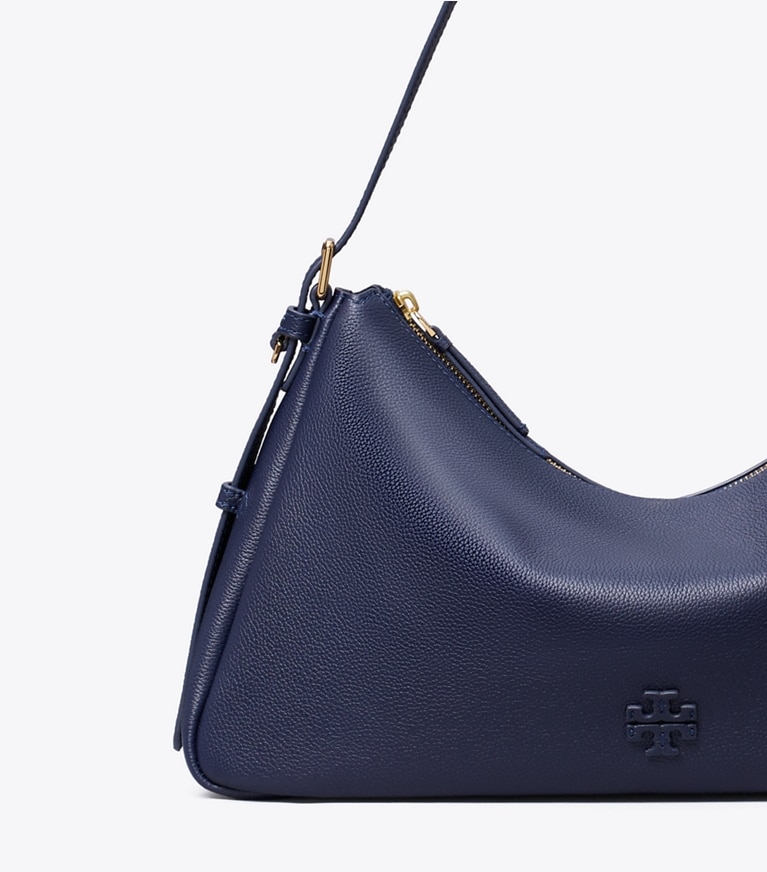 Tory Burch diseñador bolsos de hombro Bolso de hombro de cuero con cierre en la parte superior en Tory Navy detalle