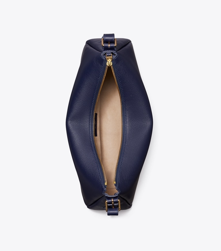 Tory Burch diseñador bolsos de hombro Bolso de hombro de cuero con cierre en la parte superior en Tory Navy vista superior