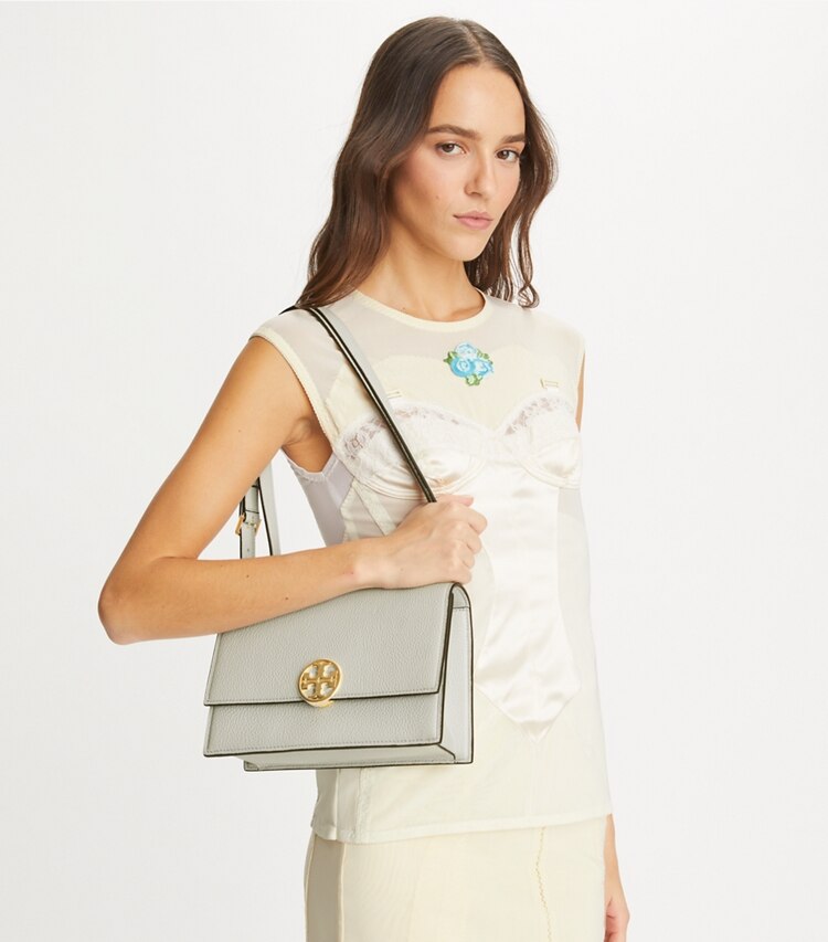 Tory Burch diseñador bolsos de hombro Bolso de hombro de edición limitada en Feather Gray accesorio en modelo