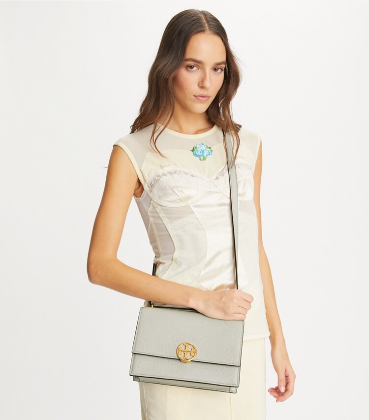 Tory Burch diseñador bolsos de hombro Bolso de hombro de edición limitada en Feather Gray adicional en modelo
