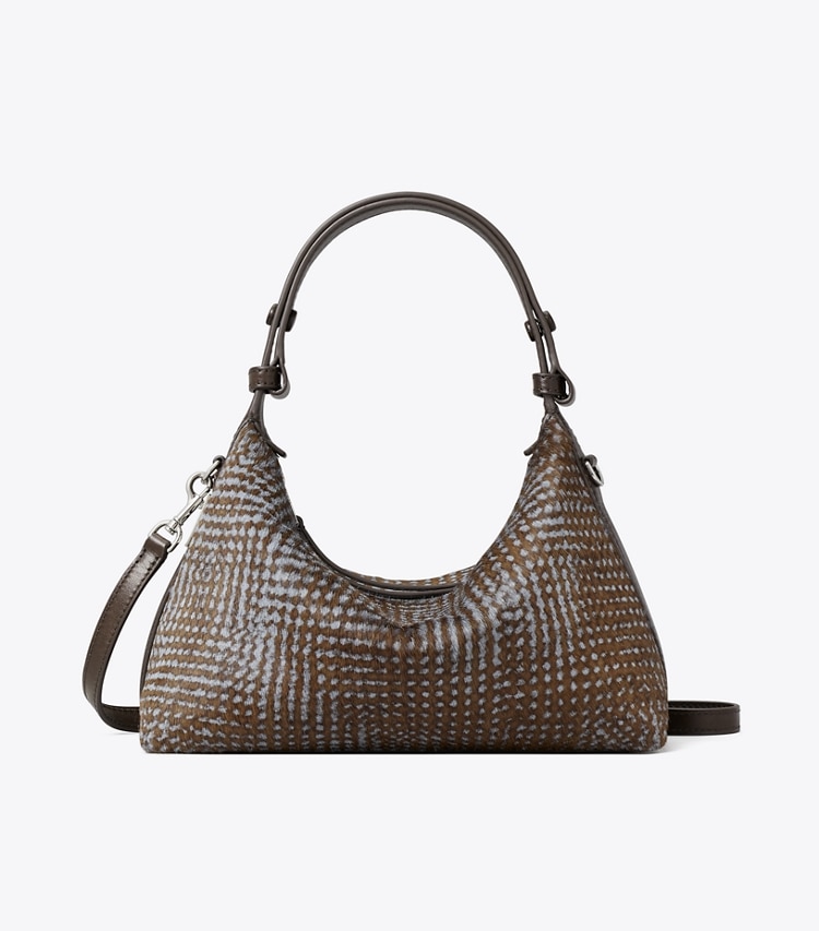 Tory Burch diseñador bolsos de hombro Bolso de hombro de pelo de ternera Mellow en Dusky Blue Multi frente