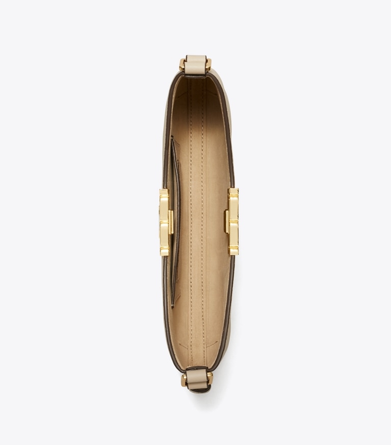 Tory Burch diseñador bolsos de hombro Bolso de hombro delgado suave Eleanor en Light Stone vista superior